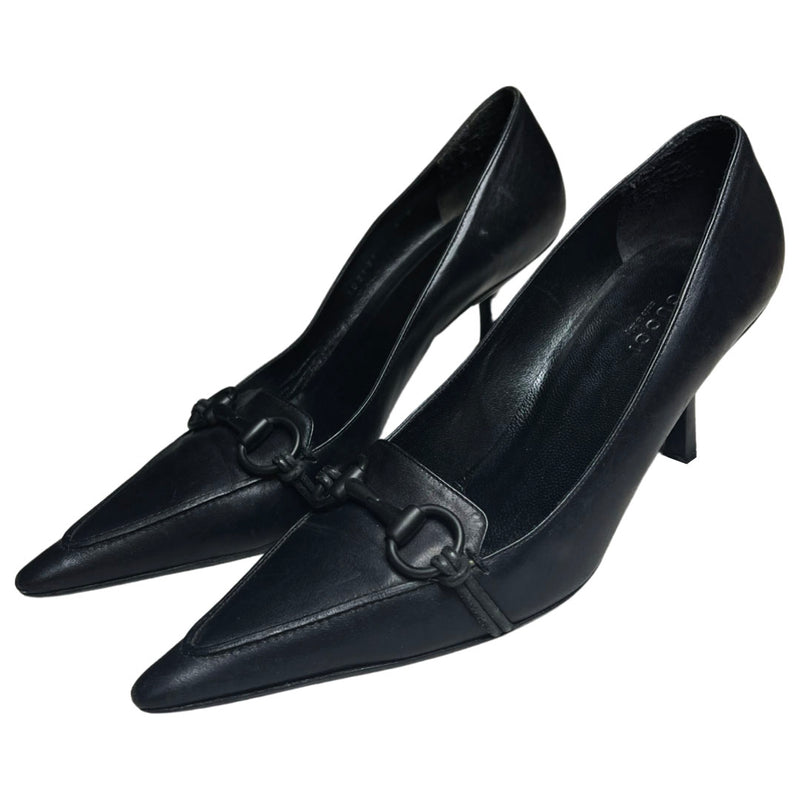 2000's Gucci By Tom Ford Matte Black Horse bit Heels -39