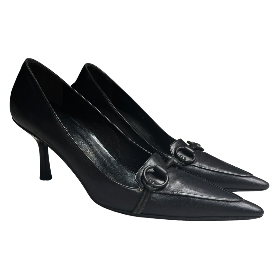 2000's Gucci By Tom Ford Matte Black Horse bit Heels -39