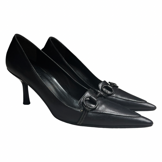 2000's Gucci By Tom Ford Matte Black Horse bit Heels -39