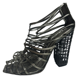 YSL 2009 RUNWAY CAGE BOOTS - 38