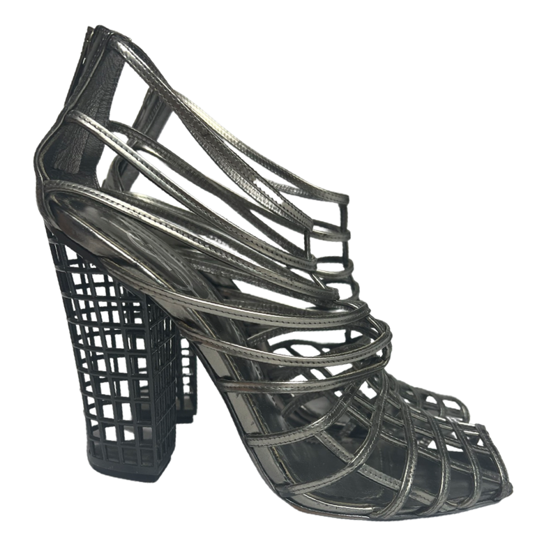 YSL 2009 RUNWAY CAGE BOOTS - 38