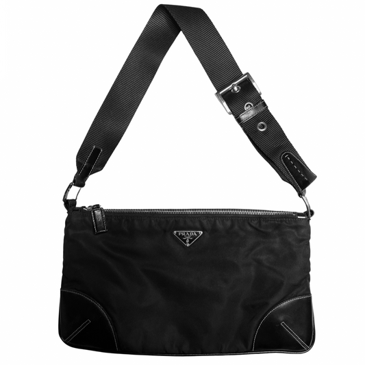 Prada Black Nylon Shoulder Bag