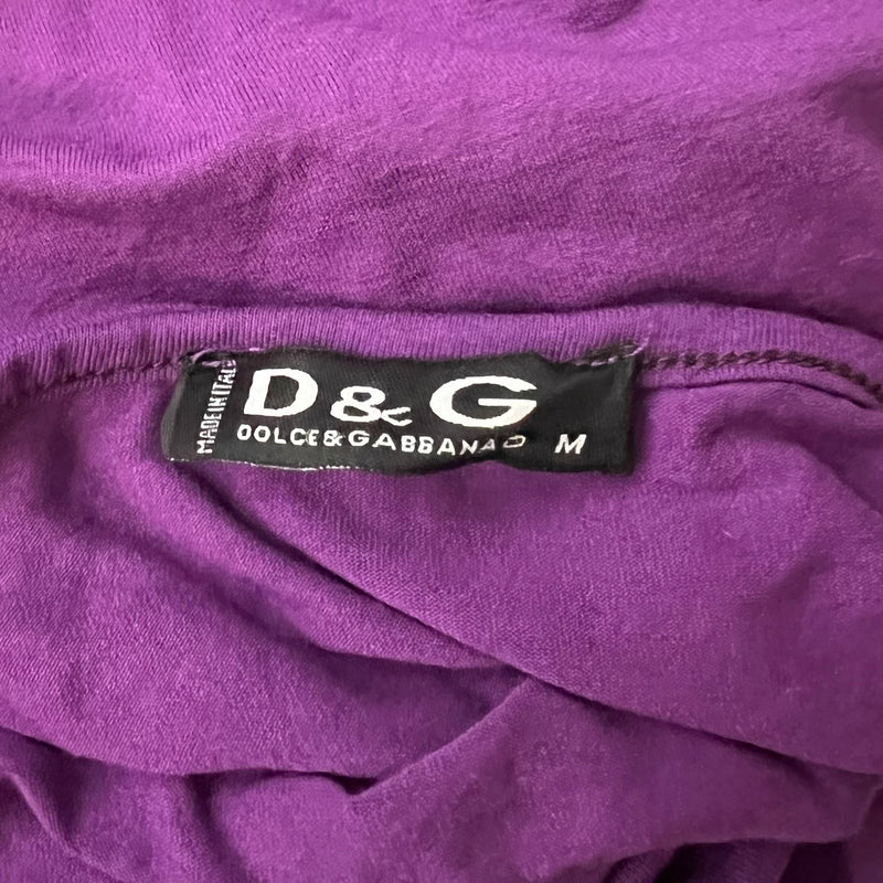 Dolce & Gabbana Purple Crystal & Ring Halter Neck Top