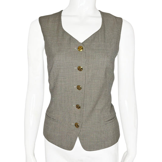 Escada Grey Check Vest