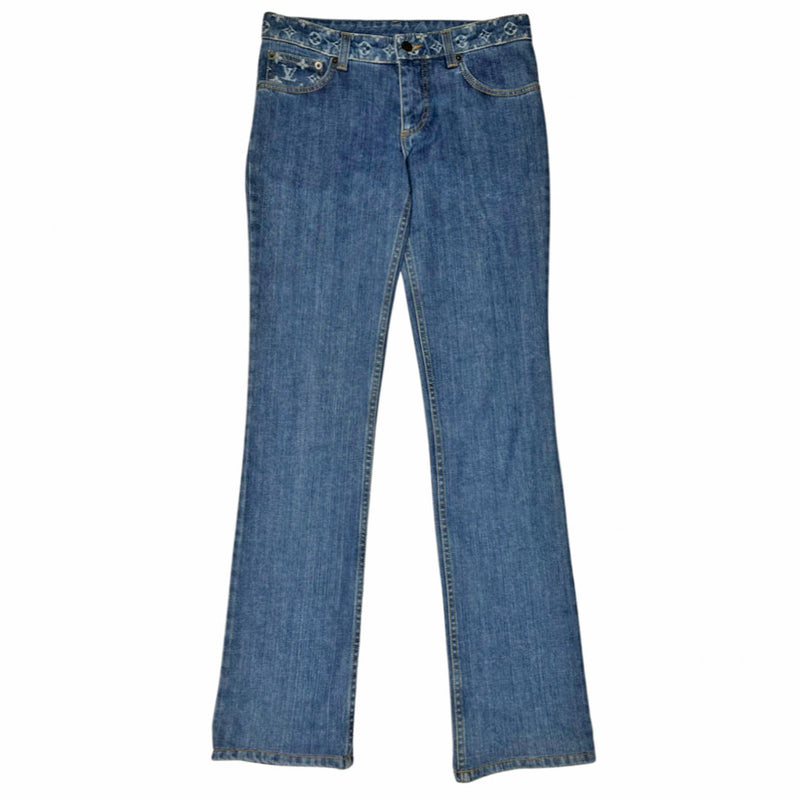 Louis Vuitton Monogram Denim Jeans - 6 For Sale on 1stDibs