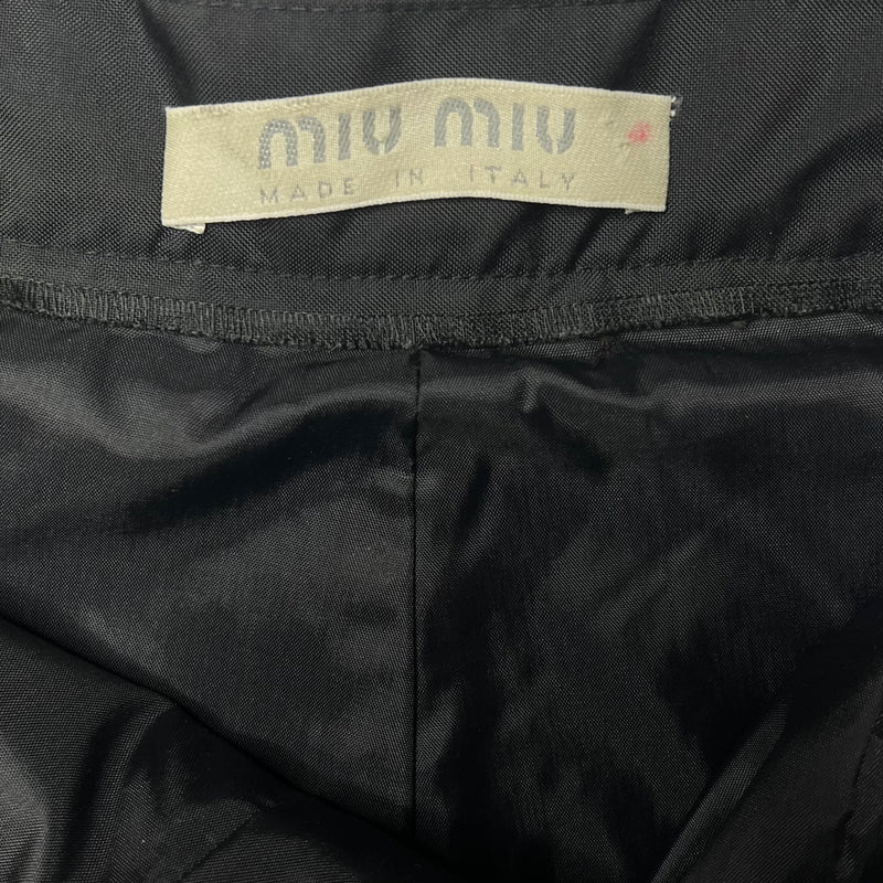 1990's Miu Miu Wool Nylon Buckle Pants - 40