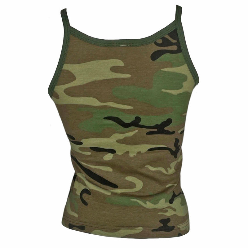 Anna Sui Camouflage Gold Logo Tank