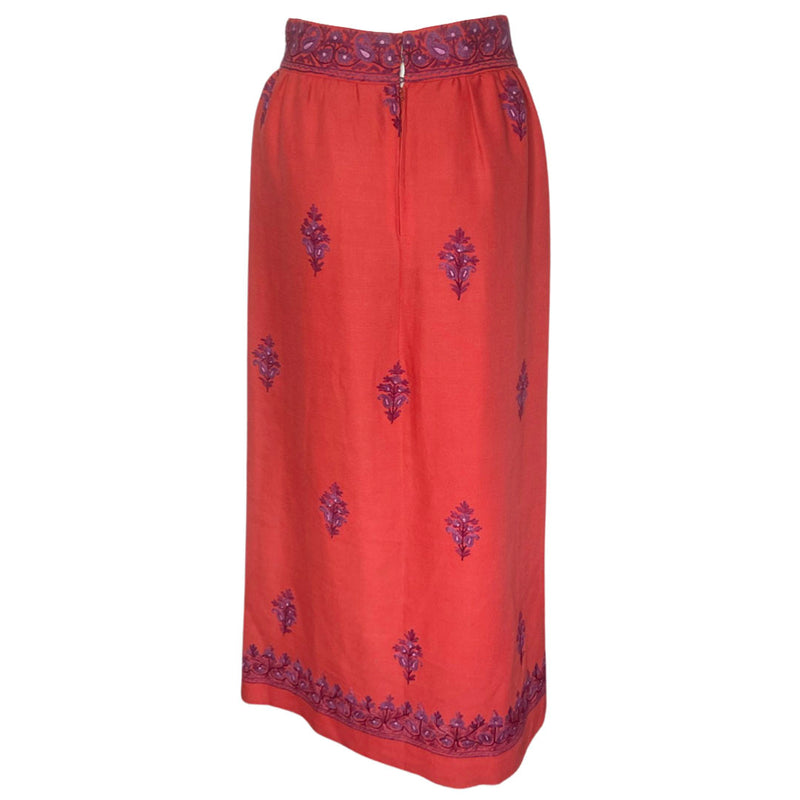 1970's Embroidered Maxi Skirt