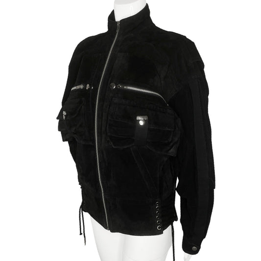 Kansai Yamamoto Bondage Suede & Corduroy Jacket - M