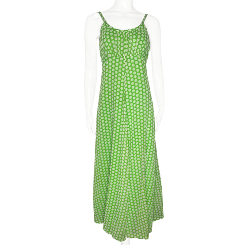 1960's Polka Dot Rockabilly Maxi Dress - M