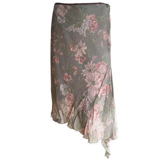 Blumarine Beaded Mermaid Floral Skirt - IT40