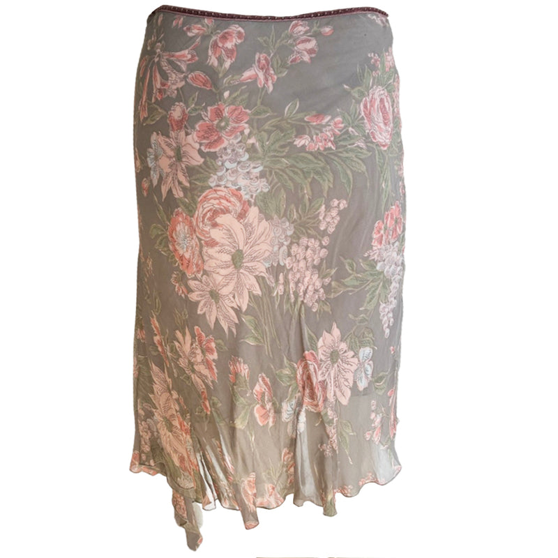 Blumarine Beaded Mermaid Floral Skirt - IT40