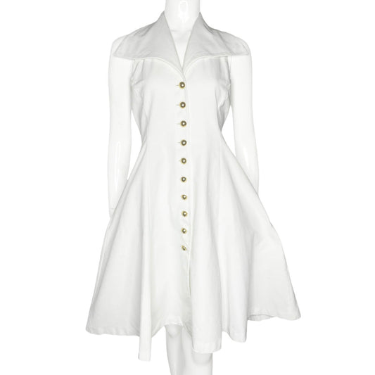 Sophie Stibon Gold Button Halter Dress - S/M