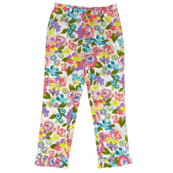 MOSCHINO CHEAP & CHIC FLORAL FRILL PANTS - 4