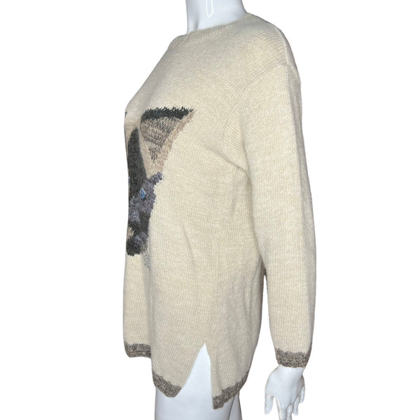 Krizia 1980's Alpaca Cat Sweater