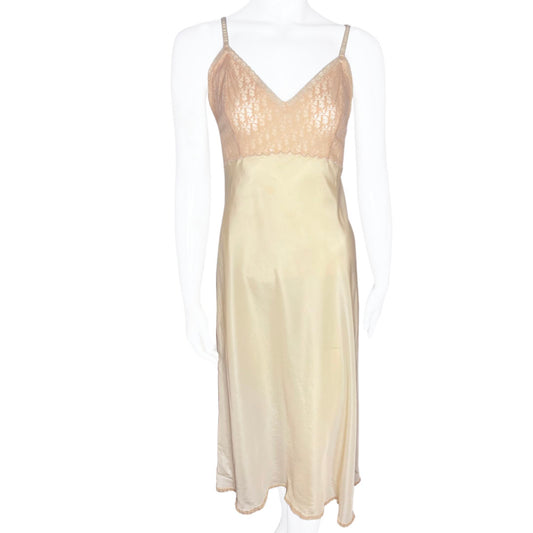 1970's Christian Dior Trotter Monogram Slip Dress