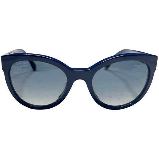 Chanel Blue Plantos Lego Boy Cat Eye Glasses