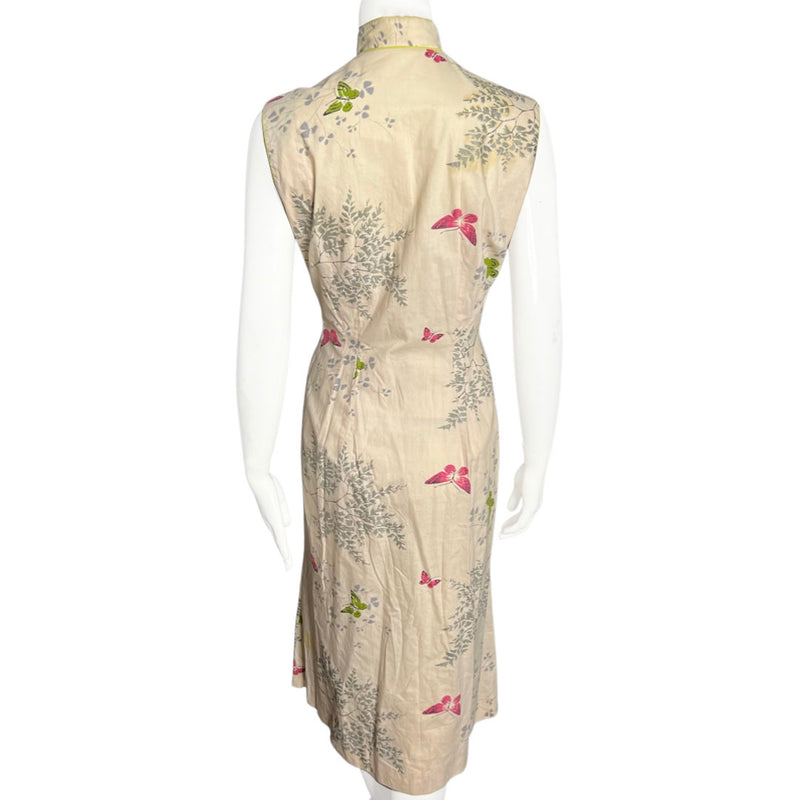 1950's Hawaiian Cheongsam Style Butterfly Dress