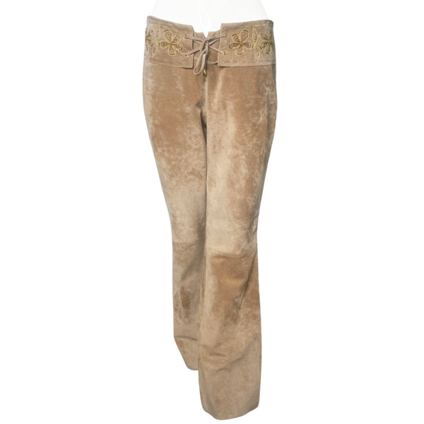 Cache Suede Crystal Pants