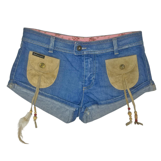 Dolce & Gabbana Denim Suede Pocket Shorts