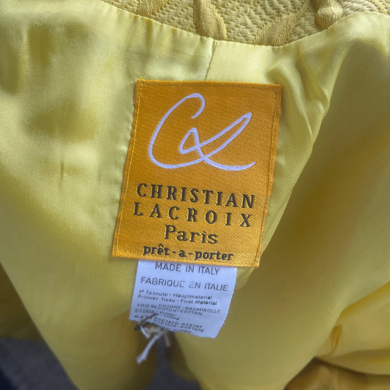 Christian Lacroix Jacquard Gold Button Jacket - 4