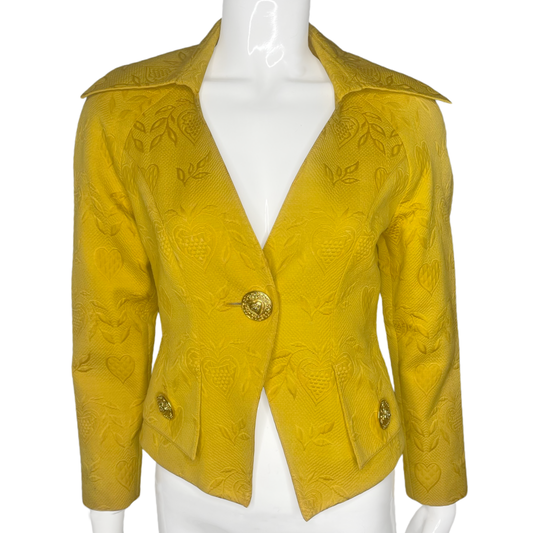Christian Lacroix Jacquard Gold Button Jacket - 4