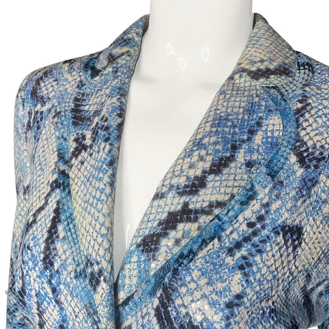 Escada Snake Printed Leather Jacket  - 40