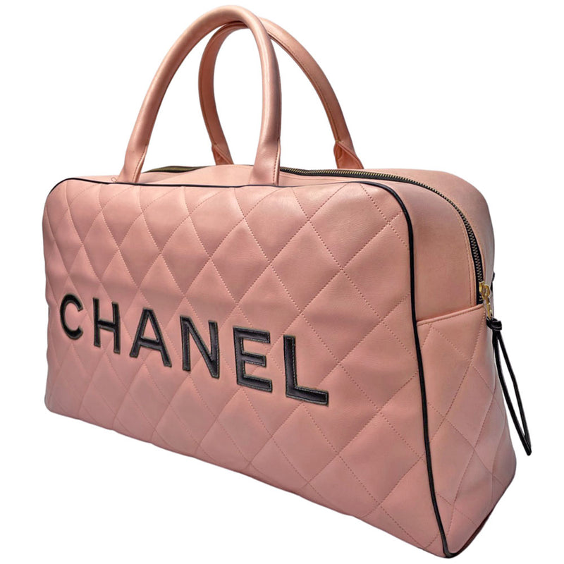 Bowling bag patent leather handbag Chanel Pink in Patent leather