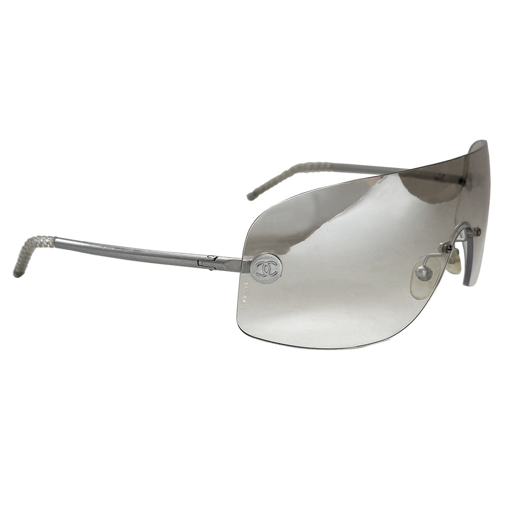 Chanel Interlocking CC Logo Shield Sunglasses