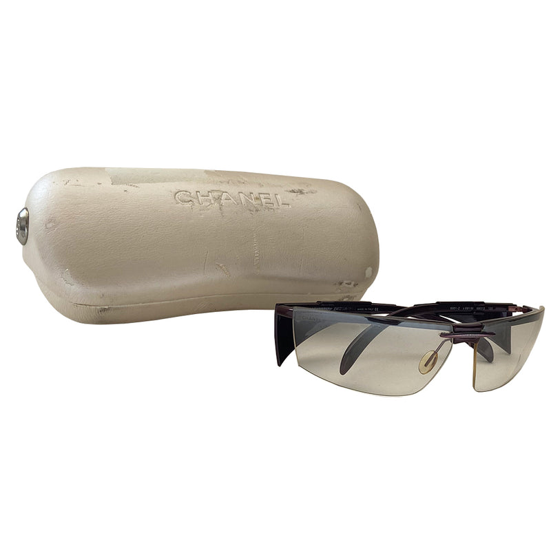 Chanel Rare Grey Lens Wrap Sunglasses