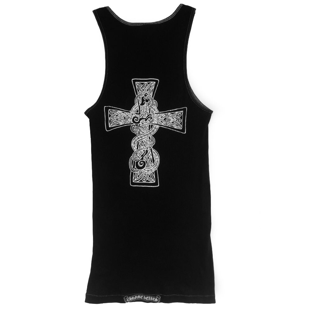 Chrome Hearts Black Cross Ribbed Knit Tank - L