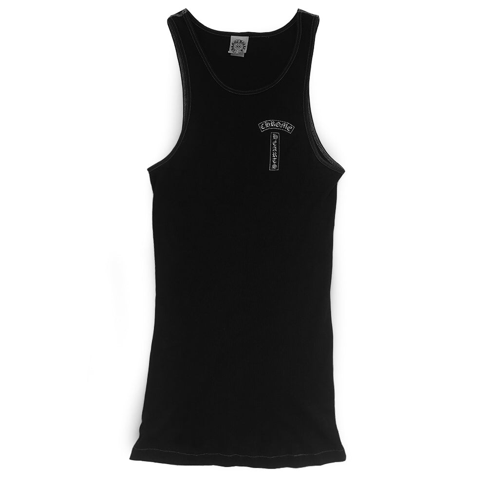 Chrome Hearts Black Cross Ribbed Knit Tank - L