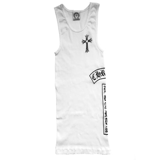 Chrome Hearts Rib Knit Swarovski Crystal Tank - S