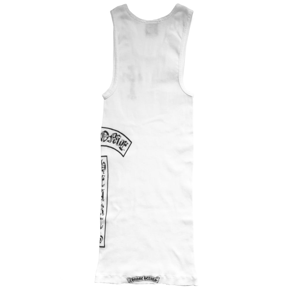 Chrome Hearts Rib Knit Swarovski Crystal Tank - S
