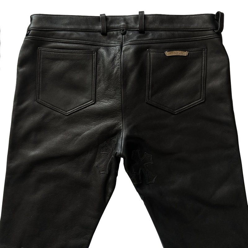 Black Chrome Hearts Cross Patches Jeans