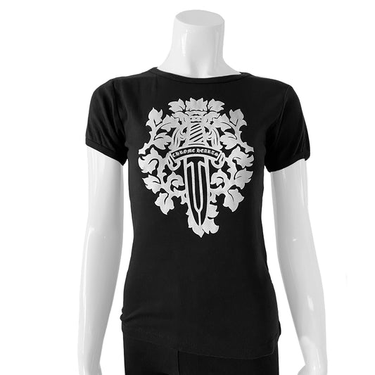 Chrome Hearts Short Sleeved Dagger Baby Tee - O/S