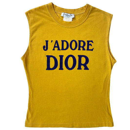 Christian Dior Yellow J’Adore Dior 1947 World Champion Tank - M