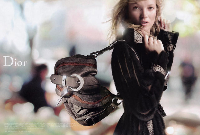 Christian Dior Kate Moss 2006 Ad Campaign Leather Gaucho Bag