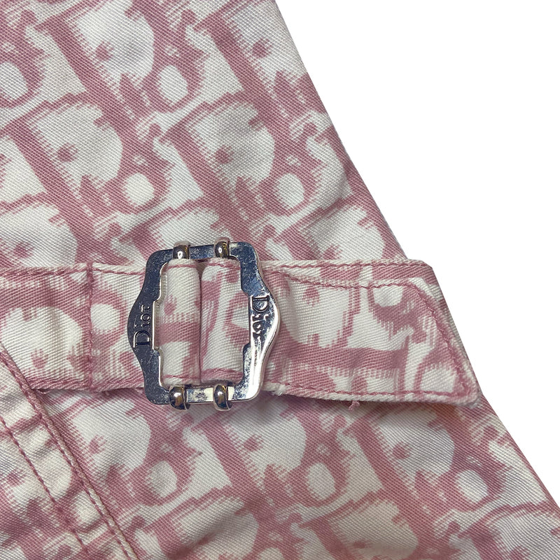 Christian Dior by John Galliano Pink Monogram Denim Jacket US Size 10 at  1stDibs