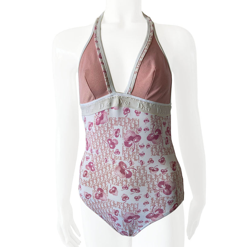 Christian Dior Cherry Blossom Diorissimo Swimsuit - S – Angeles Vintage