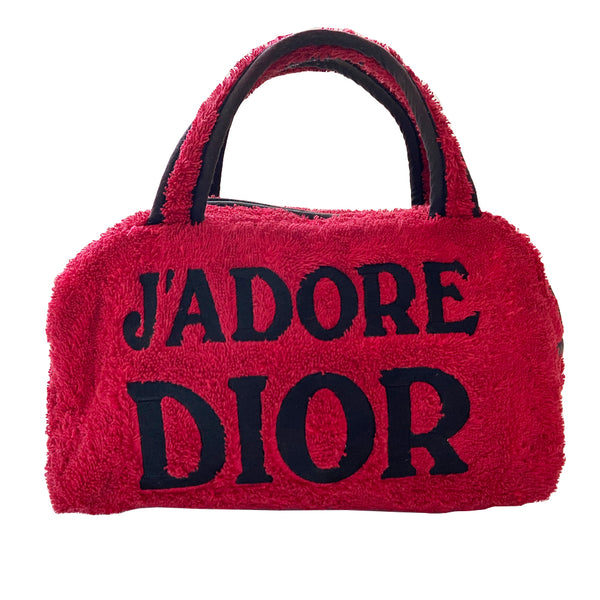 Christian Dior Terry Cloth J’Adore Dior Boston Bag