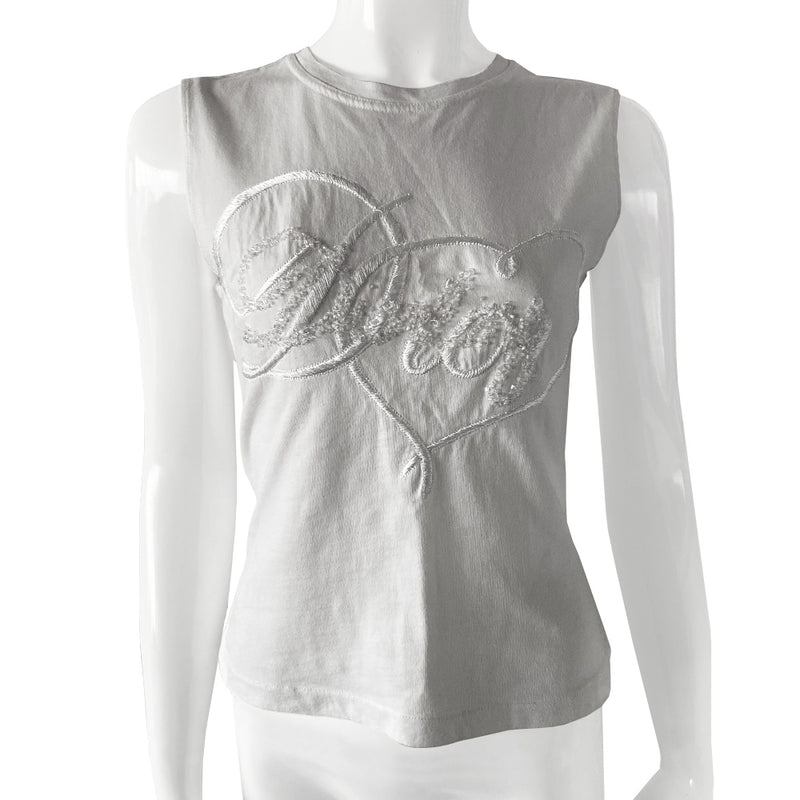 Christian Dior Sequin Embellished Diorling Sleeveless Tee - M