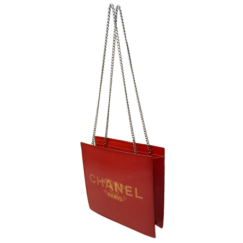 Chanel Logo Chain Strap Hologram Shoulder Bag