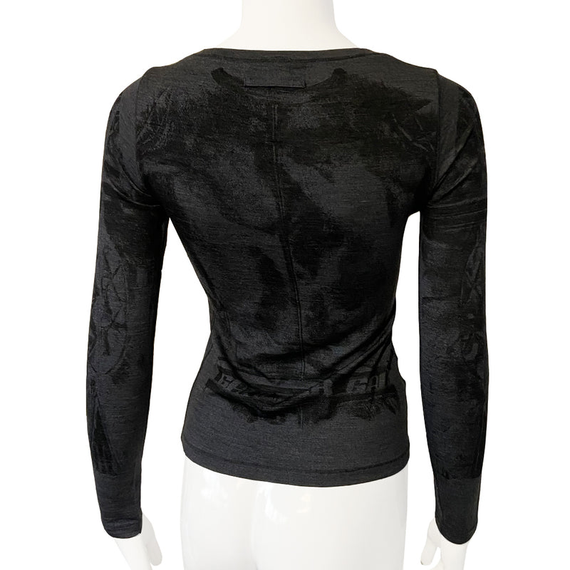 Jean Paul Gaultier Trompe L’Oeil Leather Jacket Top - M