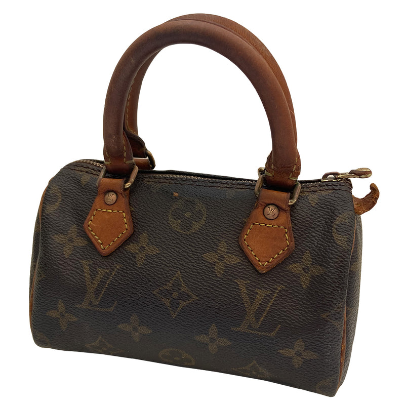 Nano speedy / mini hl leather handbag Louis Vuitton Pink in