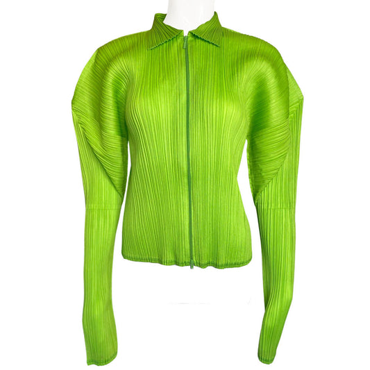 Issey Miyake 90's Pleats Please Double Zip Long Sleeve Top