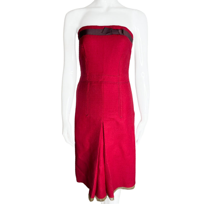 Prada Strapless Wool Dress - FR38