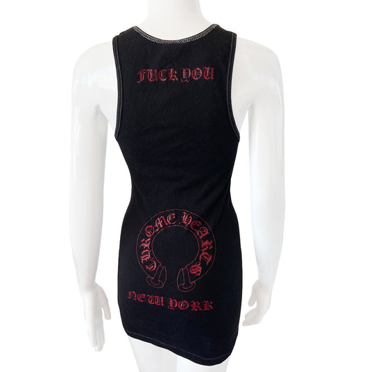 Chrome Hearts Black and Red New York Dagger Tank - M