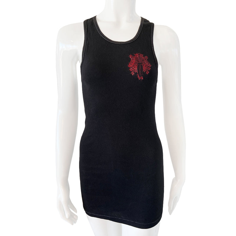 Chrome Hearts Black and Red New York Dagger Tank - M