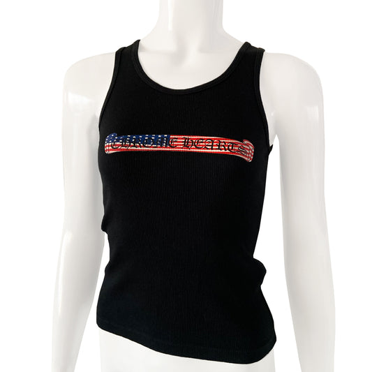 Chrome Hearts Black Stars and Stripes Fuck You Tank - M